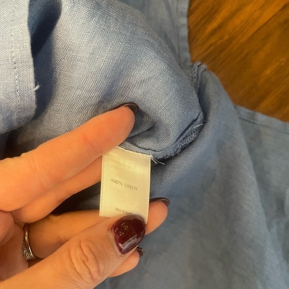 J. Jill Love Linen Essential Shirt Size L Petite - Picture 4 of 5